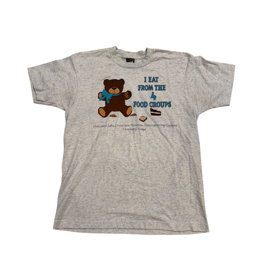 I Eat From The 4 Food Groups T-Shirt 90s (Large) [ REAL SHOPPER EXCLUSIVE ]