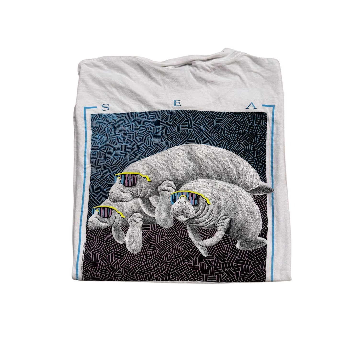 Manatee Protect Our Oceans T-Shirt 90s (XL) [ REAL SHOPPER EXCLUSIVE ]