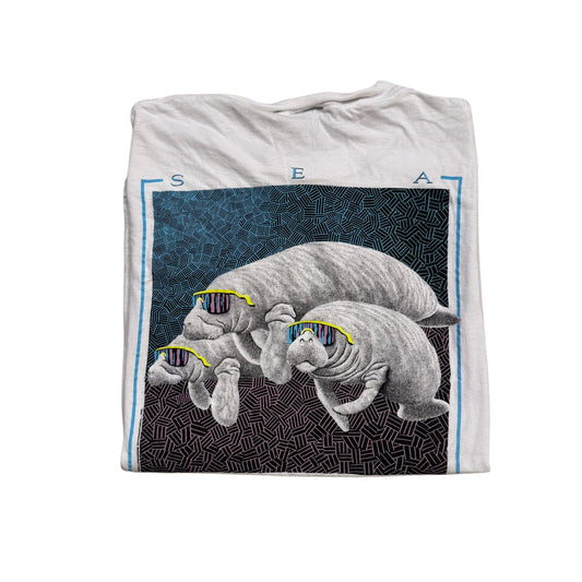 Manatee Protect Our Oceans T-Shirt 90s (XL) [ REAL SHOPPER EXCLUSIVE ]