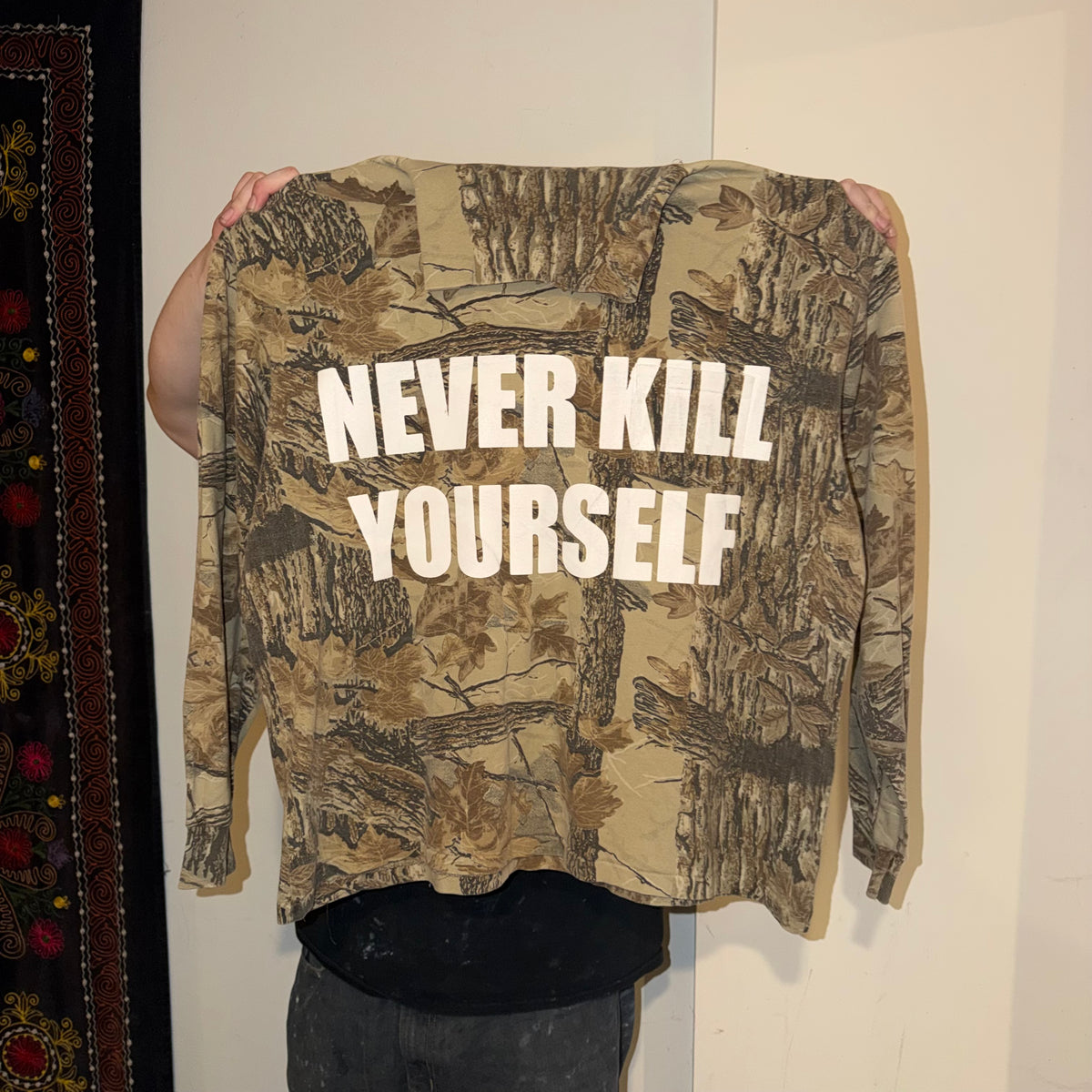 Never Kill Yourself 1/1 Camo Turtle Neck Long Sleeve T-Shirt (XXXXL)
