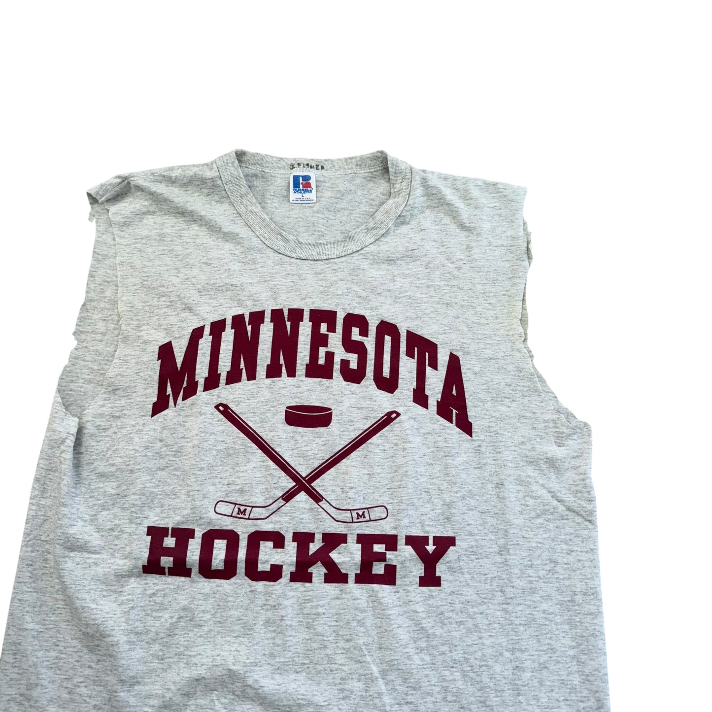 Minnesota Hockey Russell T-Shirt 90s (Large) [ REAL SHOPPER EXCLUSIVE ]