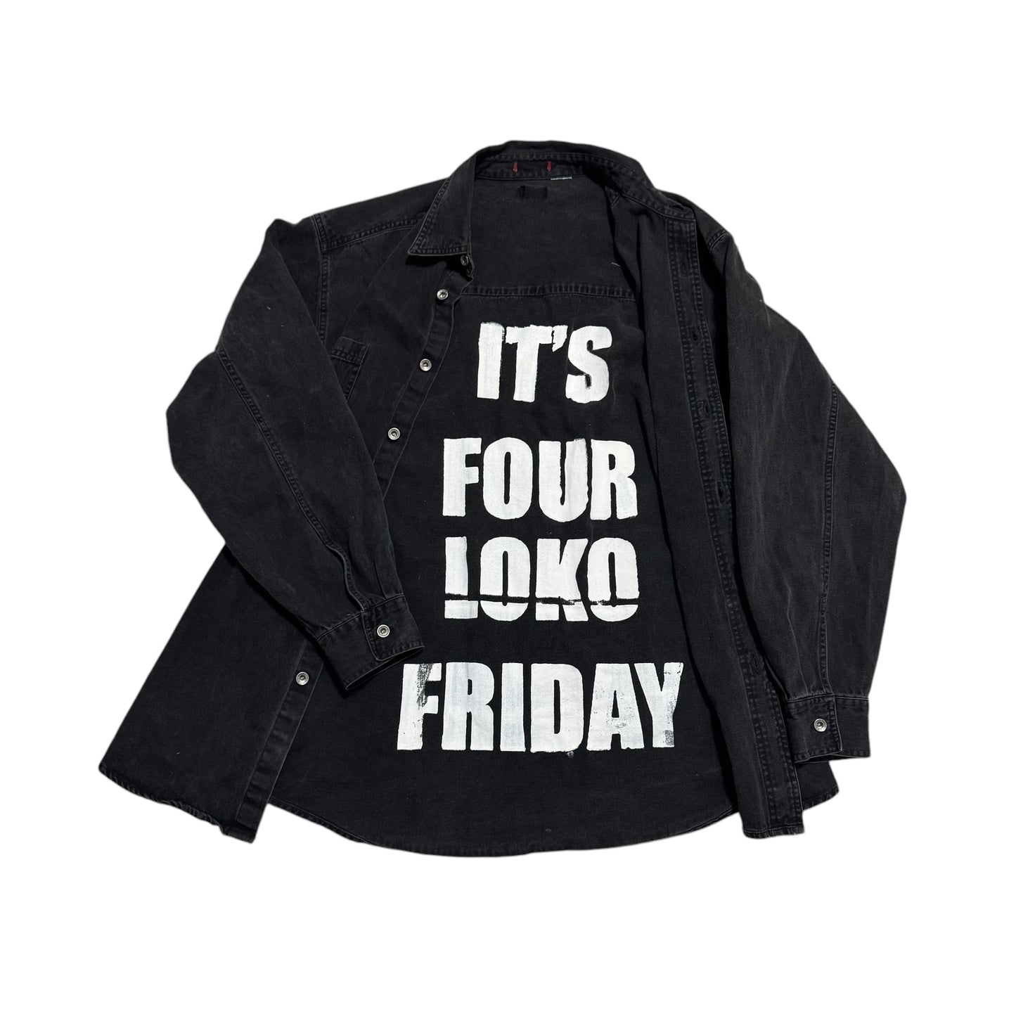 Four Loko Friday 1/1 Reversible Denim Shirt (Large)