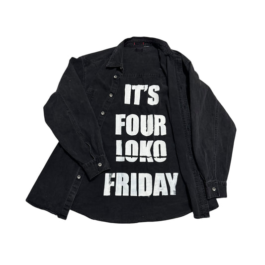 Four Loko Friday 1/1 Reversible Denim Shirt (Large)