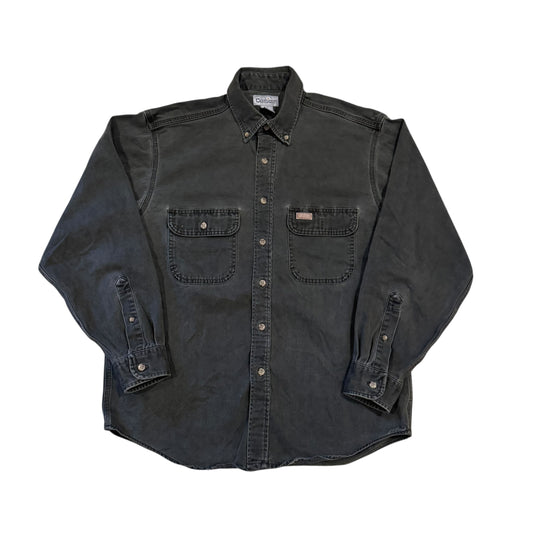 Carhartt Muted Green Button Up Work Shirt (Medium)