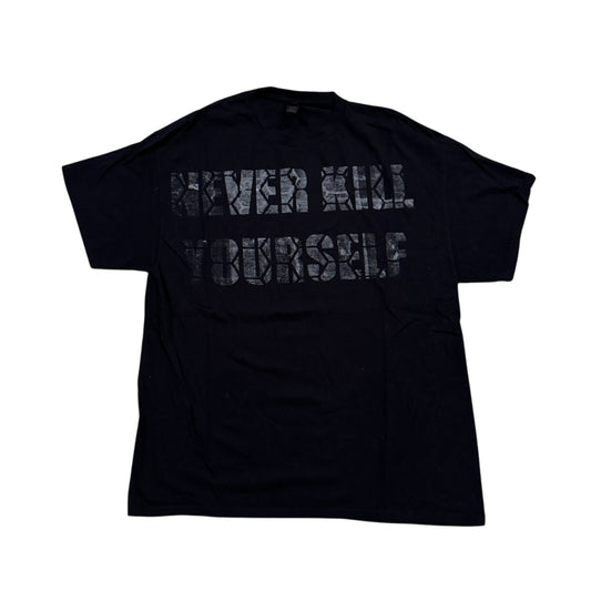 NEVER KILL YOURSELF Test Print T-Shirt (XL) PERSONALS COLLECTION