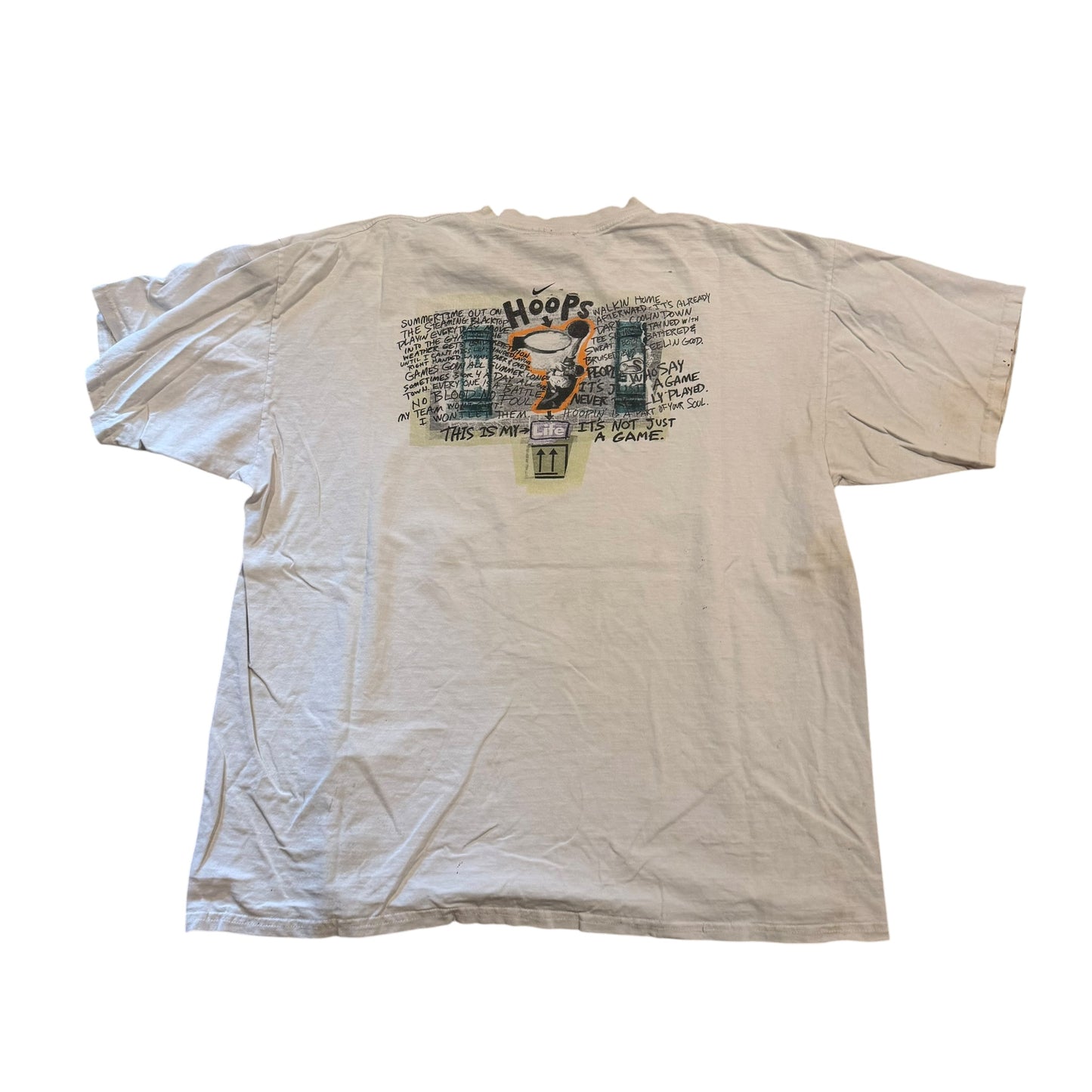 Nike Hoops Thrashed T-Shirt 90s (XL) PERSONALS COLLECTION