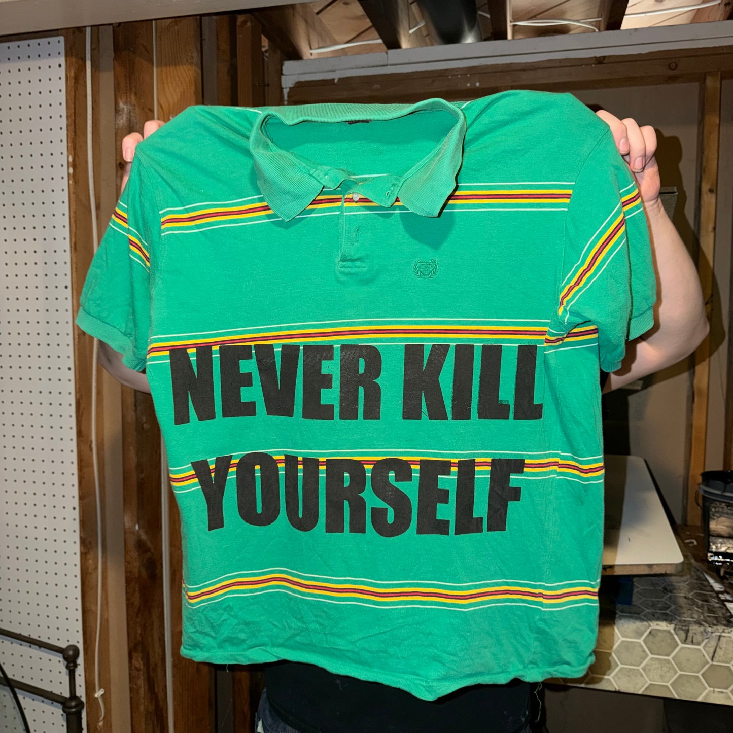 NEVER KILL YOURSELF 1/1 Polo T-Shirts