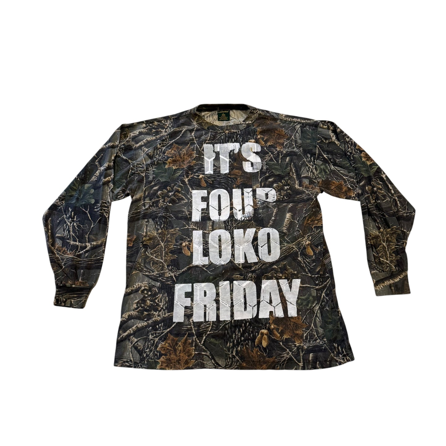 Four Loko Friday Camo 1/1 Long Sleeve T-Shirt (Large)
