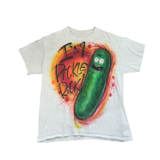 Pickle Rick 1/1 Airbrush T-Shirt (Large)