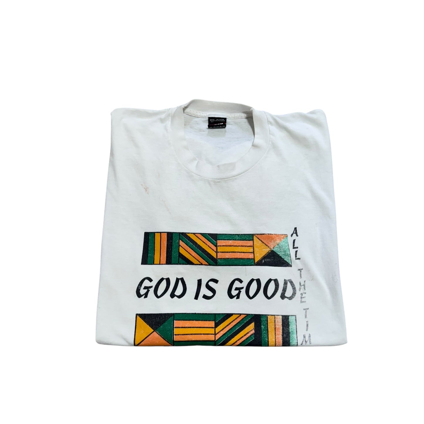 God Is Good All The Time T-Shirt THRASHED AND FUCKED 90s (XXXL)