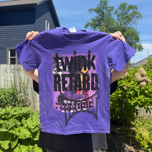 Twink Retard Faggot 1/1 T-Shirt (Small) HARDCORE THOUGHTS X JUNA THRIFTS