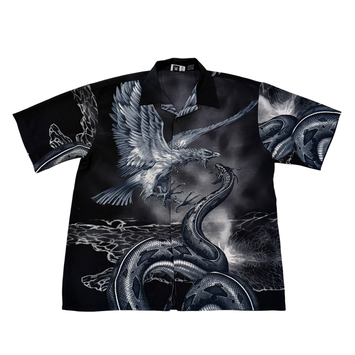 Eagle And Serpent Button Up T-Shirt (Fits XL) PERSONALS COLLECTION