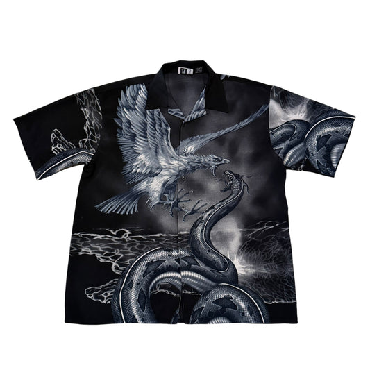 Eagle And Serpent Button Up T-Shirt (Fits XL) PERSONALS COLLECTION
