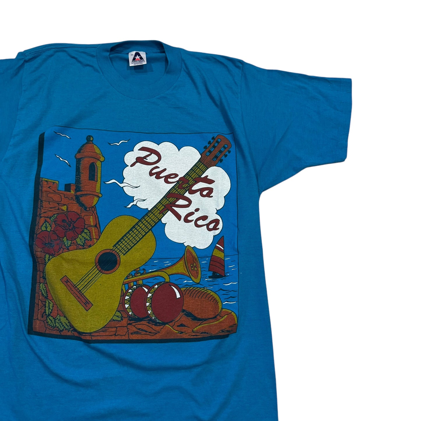 Puerto Rico Guitar Shirt 90s (Large) [ REAL SHOPPER EXCLUSIVE ]