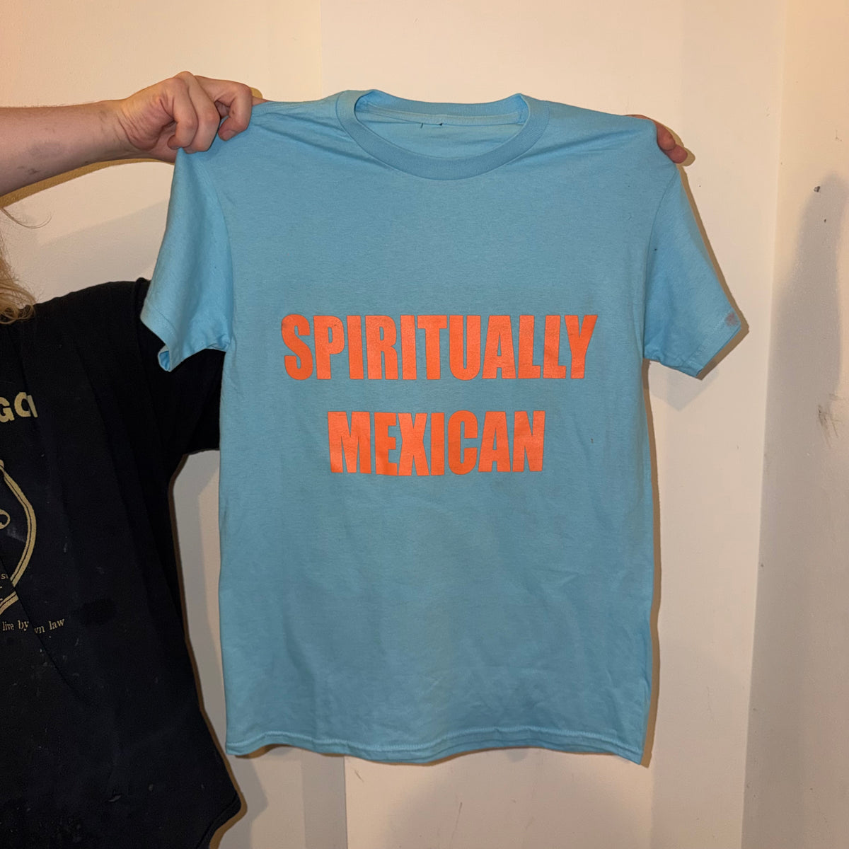 SPIRITUALLY MEXICAN Baby Blue T-Shirt