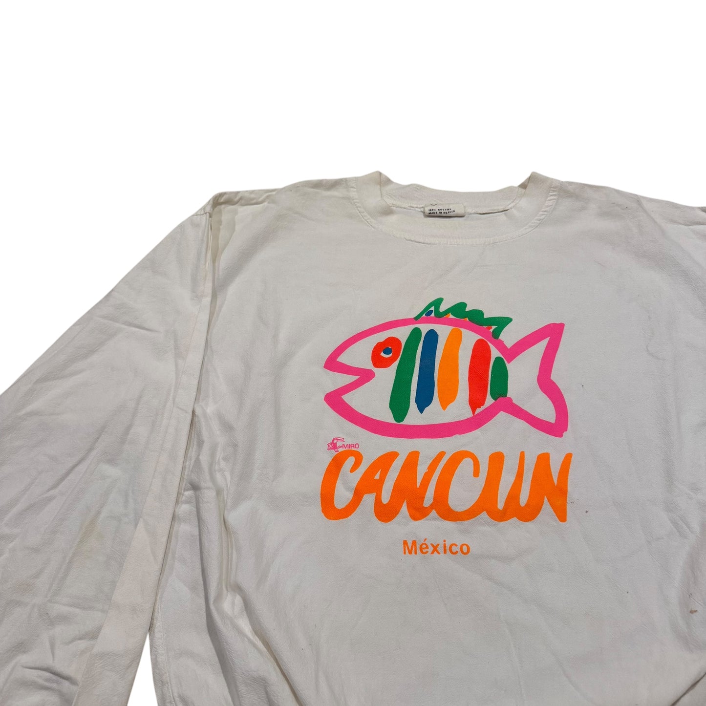 Cancun Long Sleeve T-Shirt 80s (Large) [ REAL SHOPPER EXCLUSIVE ]