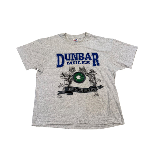 Dunbar Mules Football T-Shirt 90s (XL) [ REAL SHOPPER EXCLUSIVE ]