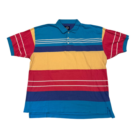 Dockers Color Block Polo T-Shirt 2000s (XXL) PERSONALS COLLECTION