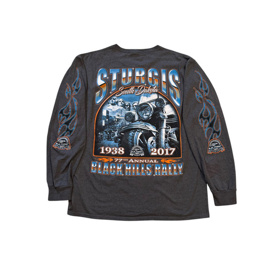 Sturgis 2017 Flame Long Sleeve T-Shirt (Large) [ REAL SHOPPER EXCLUSIVE ]
