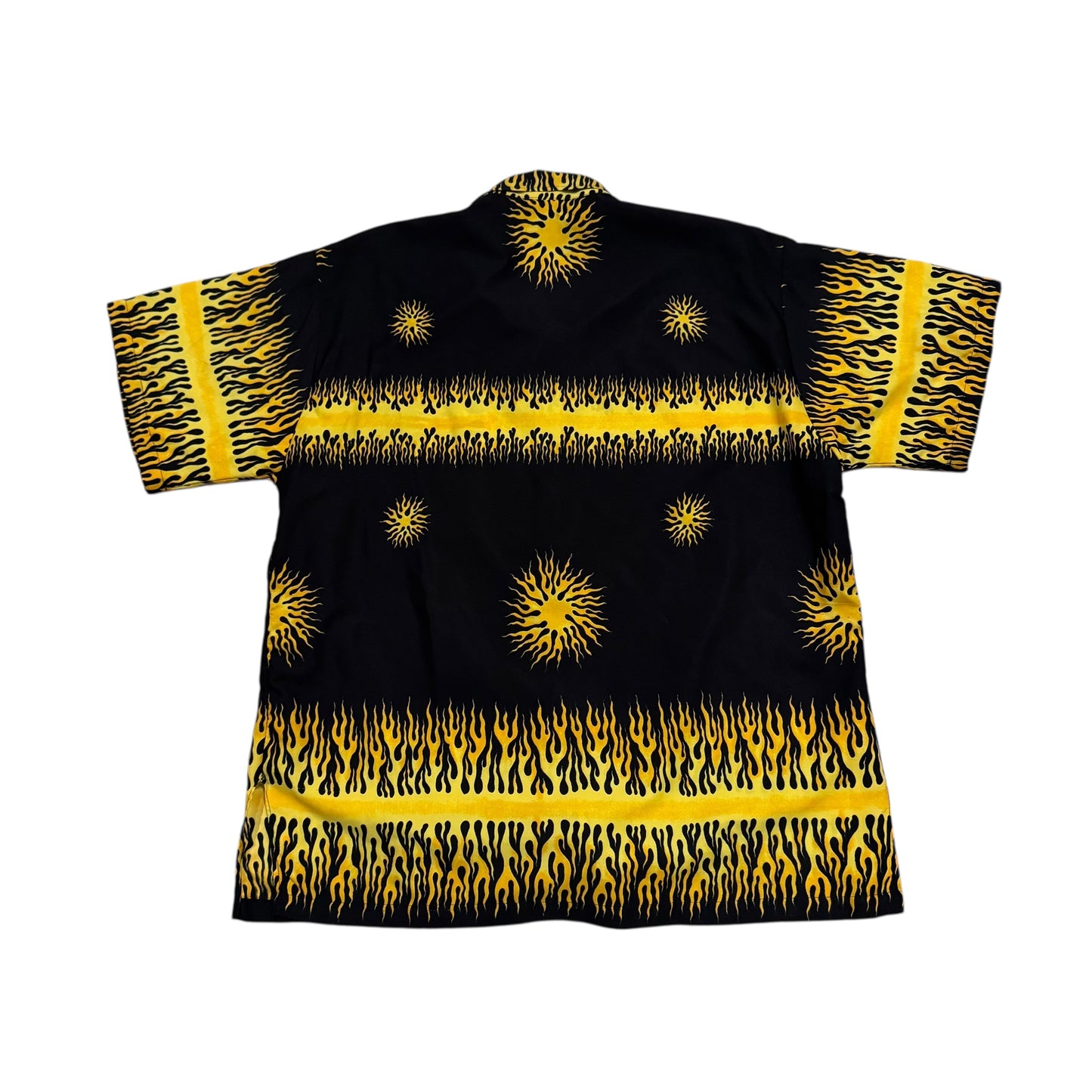 Tribal Sun Button Up T-Shirt 90s (XL)