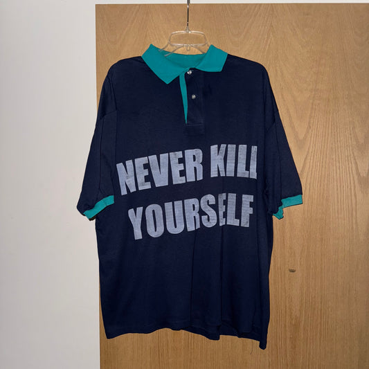 NEVER KILL YOURSELF 1/1 Polo T-Shirt (XXL)