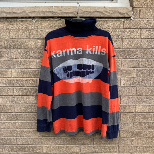 Karma Kills… And I Have A Gun 1/1 Turtle Neck Long Sleeve Shirt (XL)