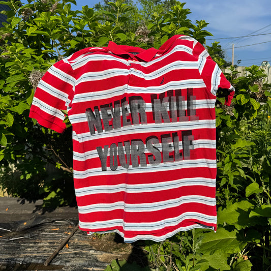 NEVER KILL YOURSELF 1/1 Polo T-Shirt (XL)