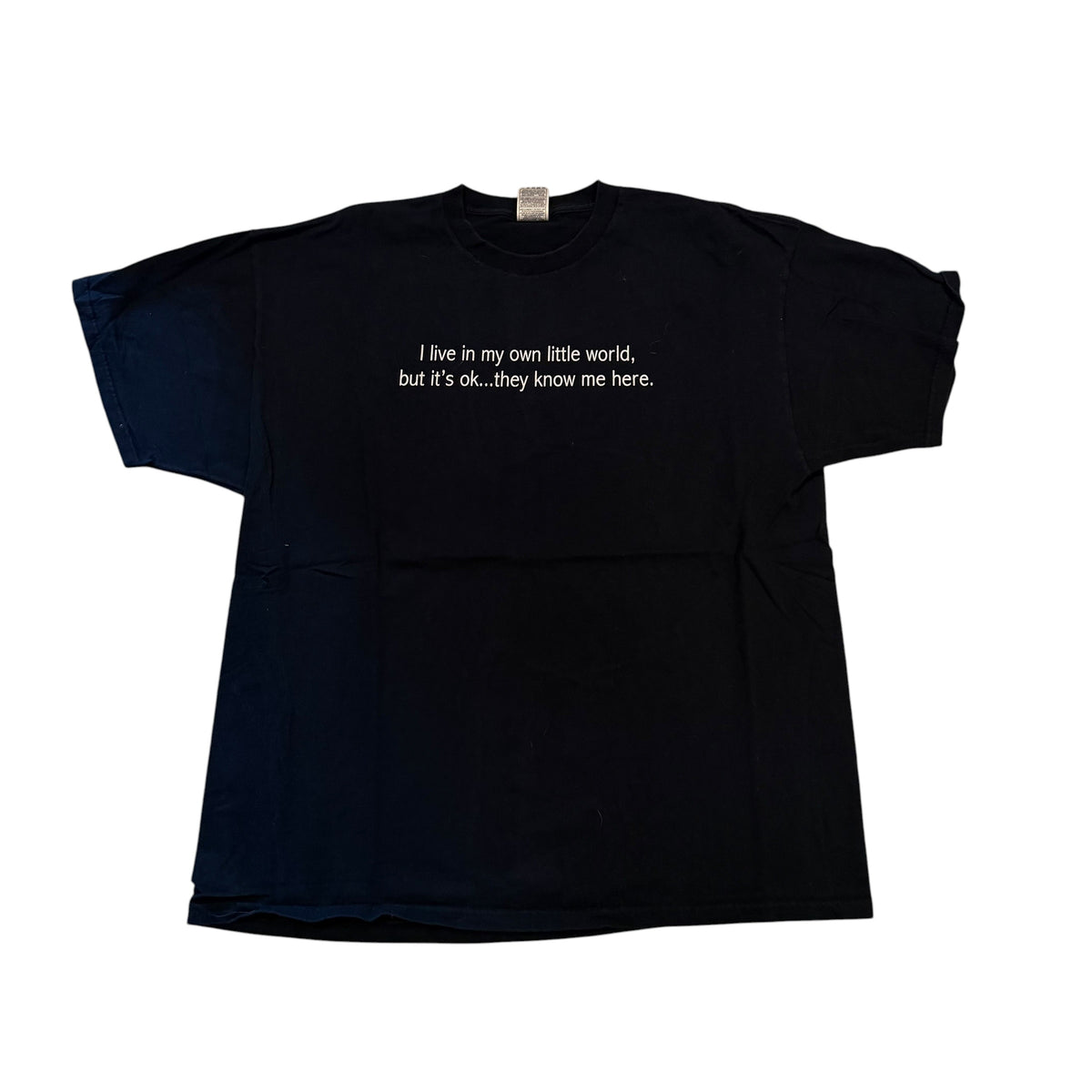 I Live In My Old Little World… T-Shirt 2000s (XXL) PERSONALS COLLECTION