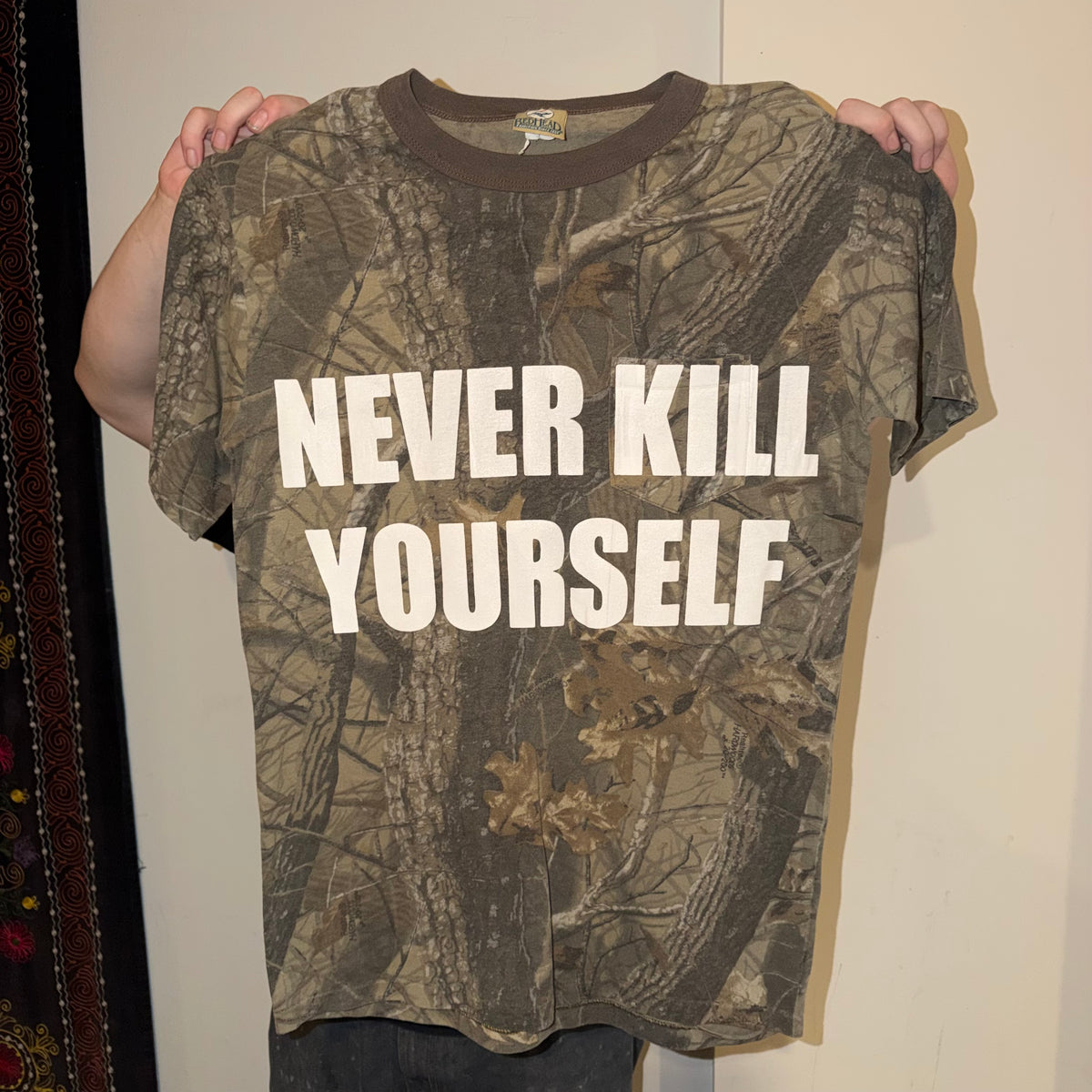 Never Kill Yourself 1/1 Camo T-Shirt (Large)