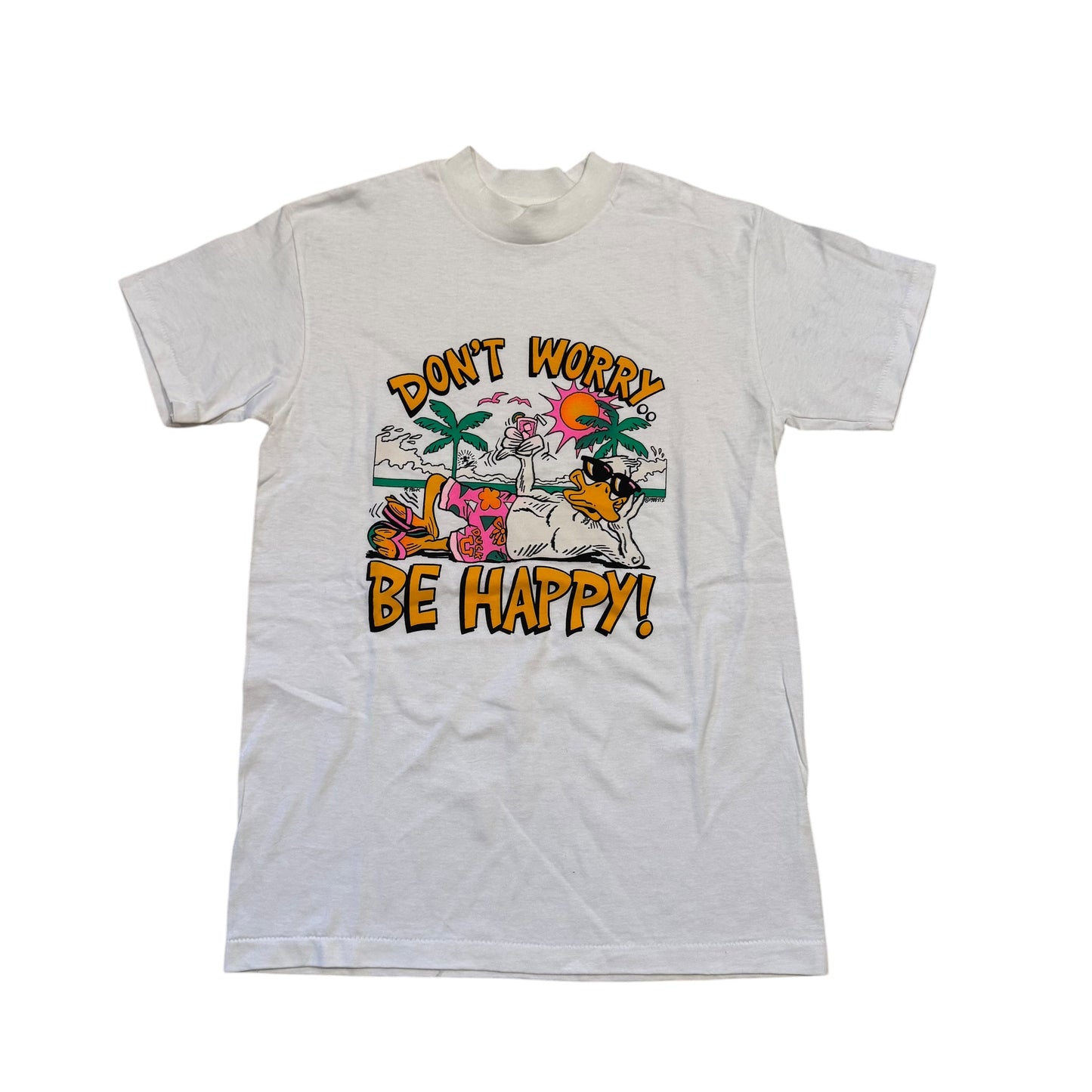 Don’t Worry Be Happy T-Shirt 80s (Fits Medium) [ REAL SHOPPER EXCLUSIVE ]