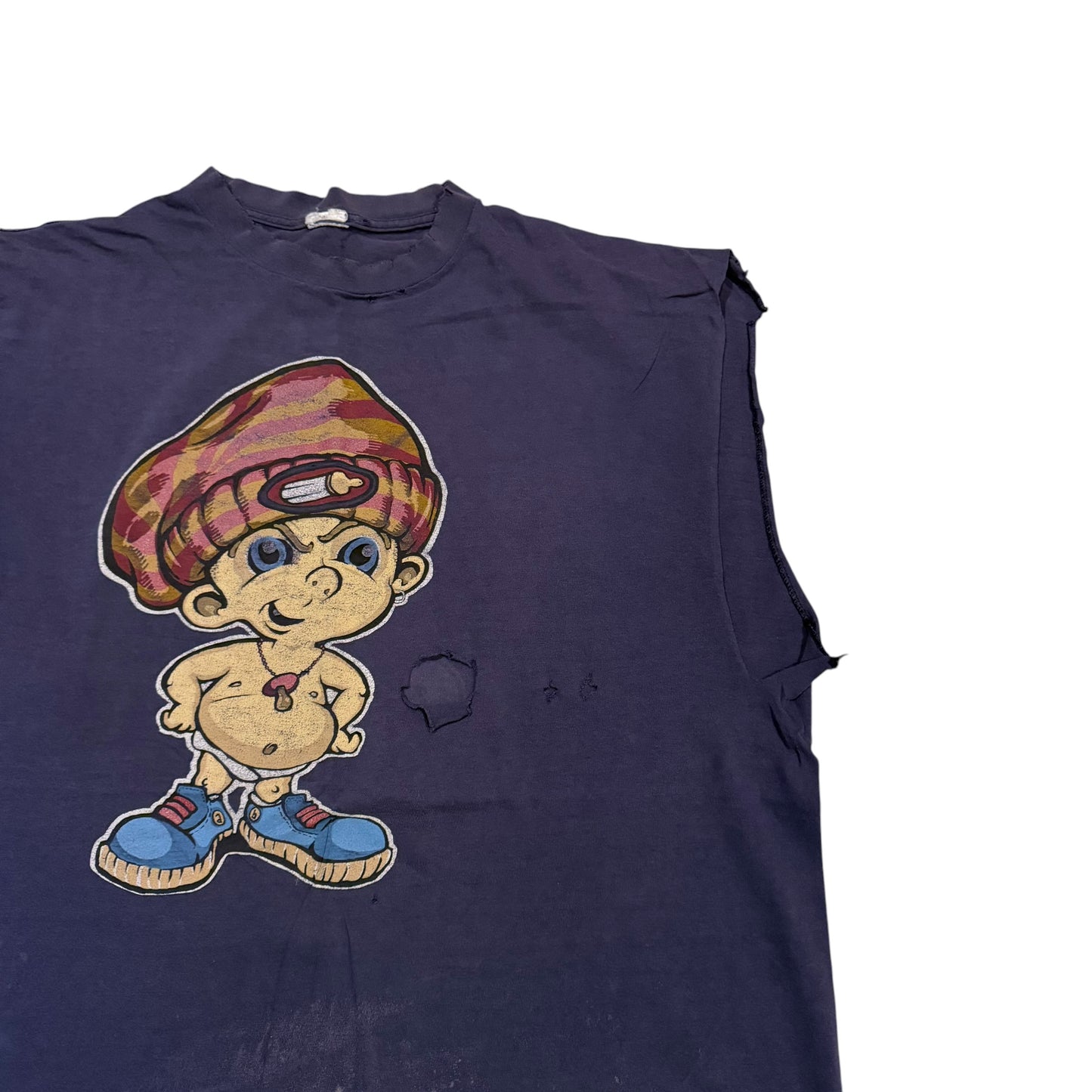 Shroom Baby Thrashed Cut Off T-Shirt 90s (XL) PERSONALS COLLECTION