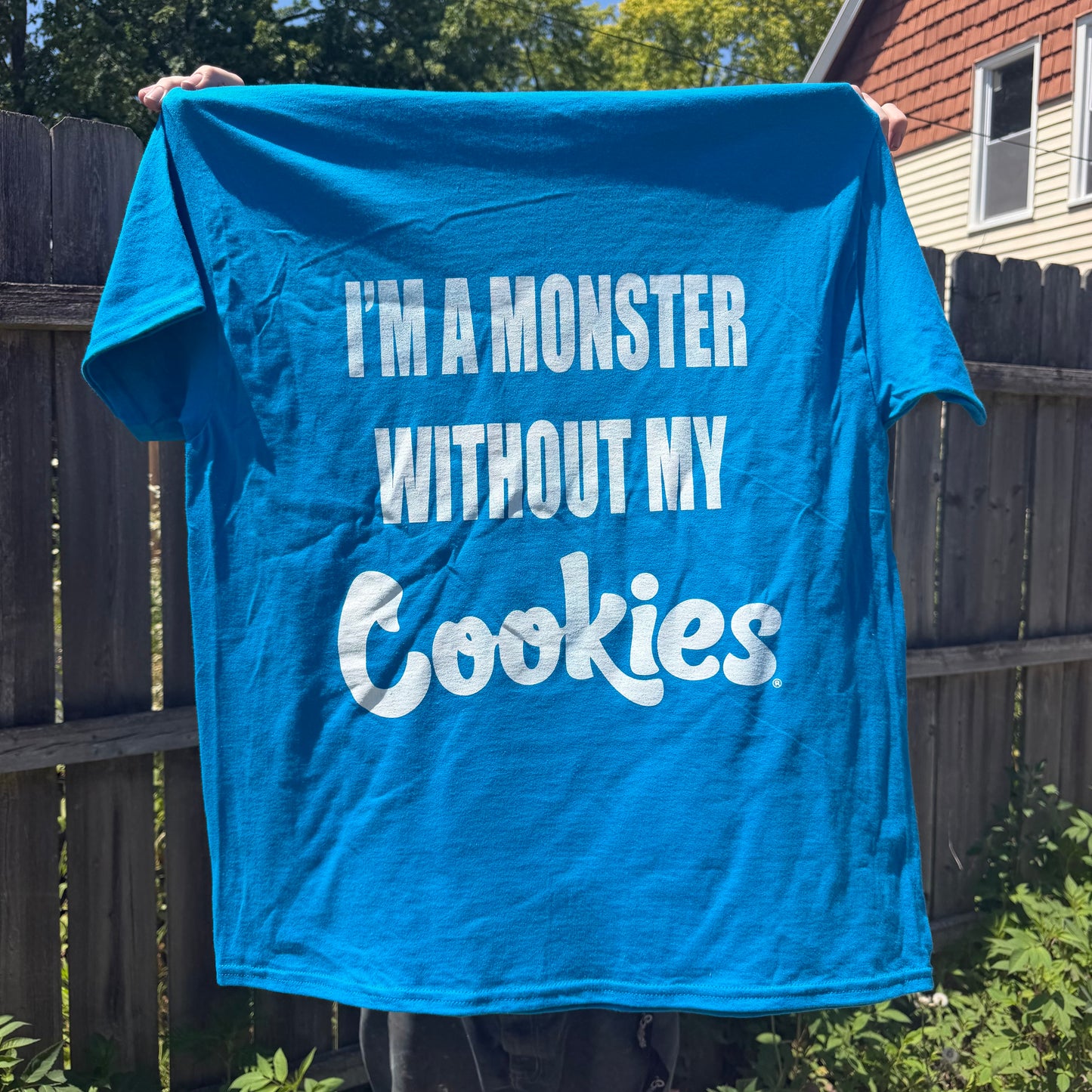I’M A MONSTER WITHOUT MY COOKIES Blue T-Shirt