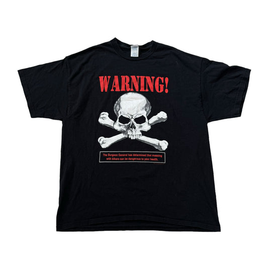 Biker Warning T-Shirt 2000s (XXL)
