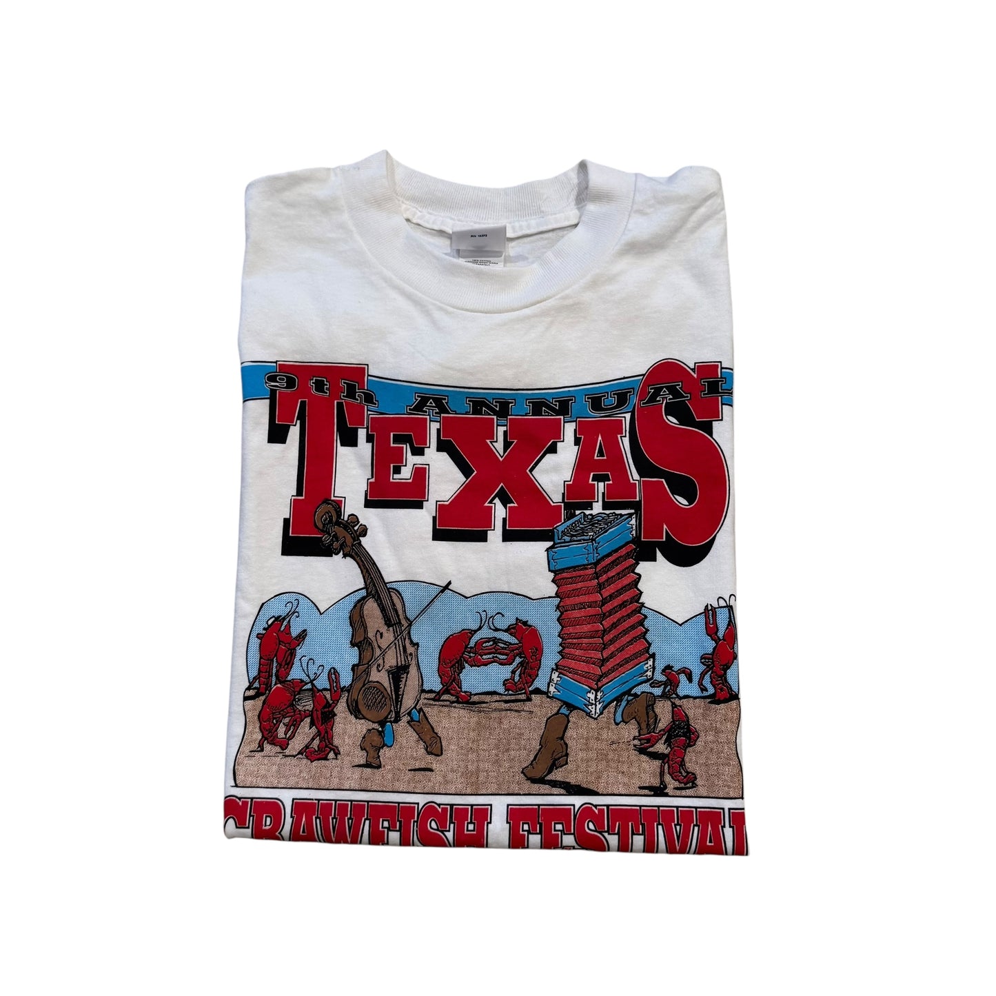 Texas Crawfish Festival T-Shirt 90s (Large) [ REAL SHOPPER EXCLUSIVE ]
