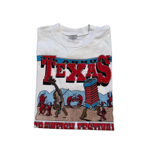 Texas Crawfish Festival T-Shirt 90s (Large) [ REAL SHOPPER EXCLUSIVE ]