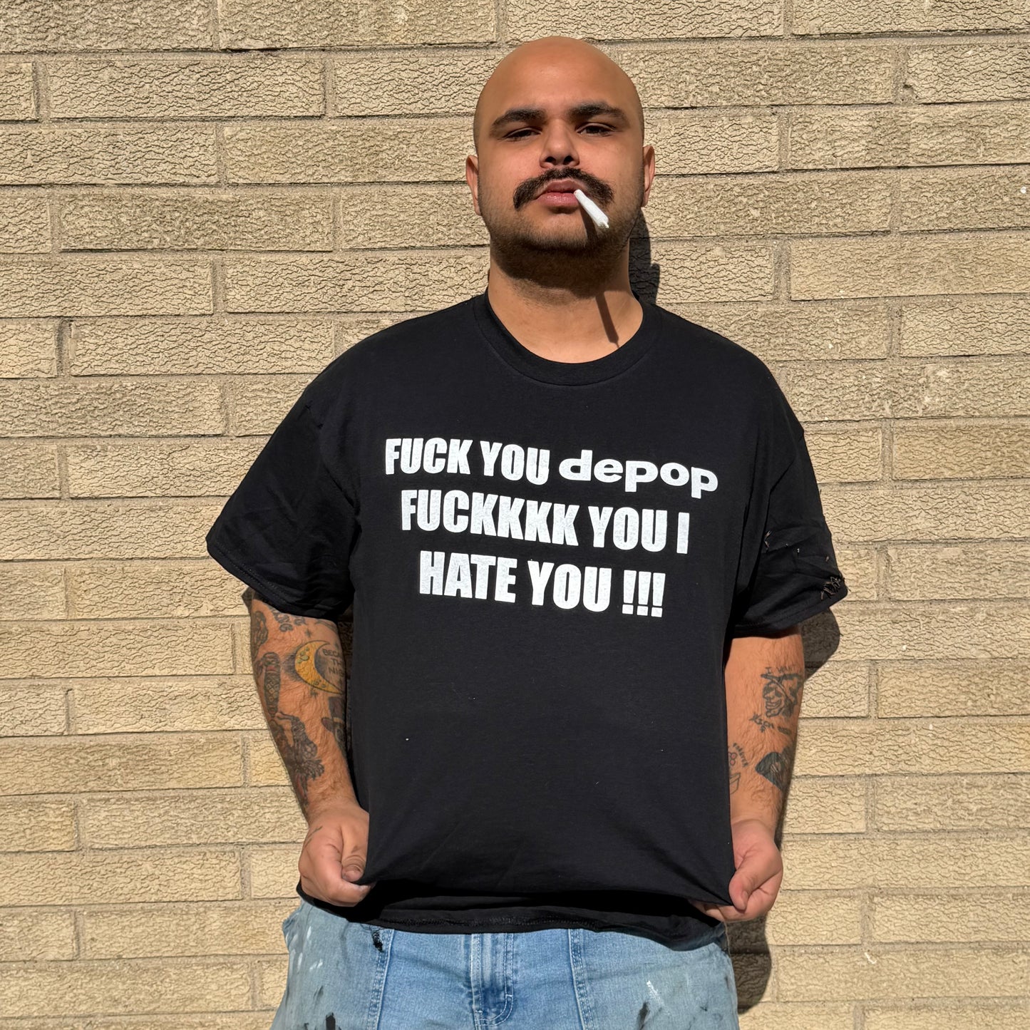 Fuck You Depop T-Shirt Black