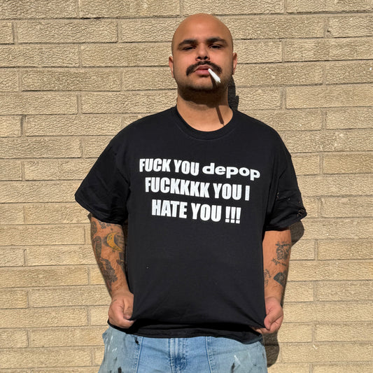 Fuck You Depop T-Shirt Black