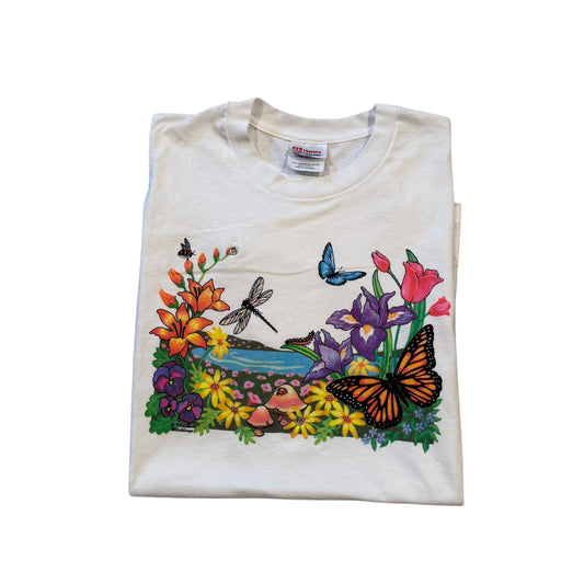 Pond Scene Shirt With Removable Animal Buttons 90s (Fits Large) [ REAL SHOPPER EXCLUSIVE ]