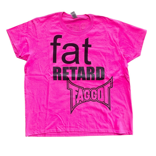 Fat Retard Faggot And I Have A Gun 1/1 T-Shirt (Ladies XXL) HARDCORE THOUGHTS X JUNA COLLAB