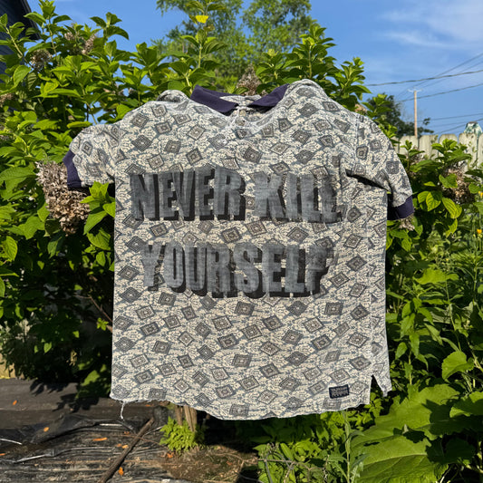 NEVER KILL YOURSELF 1/1 Polo T-Shirt (XL)