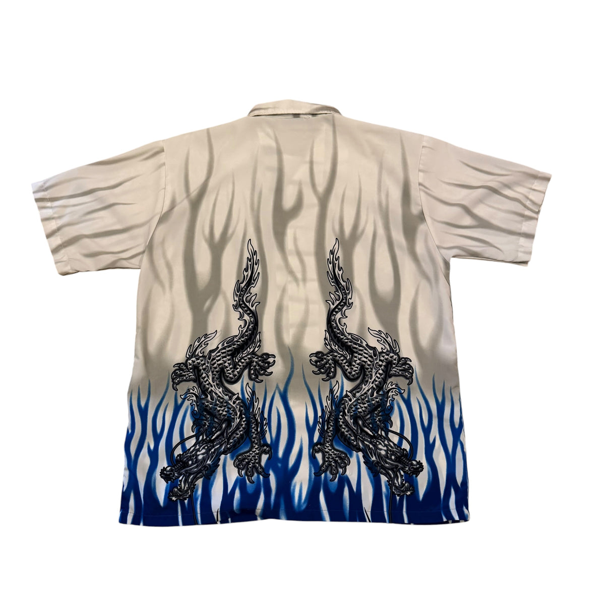 Dragon Flame Button Up T-Shirt (Fits XL) PERSONALS COLLECTION