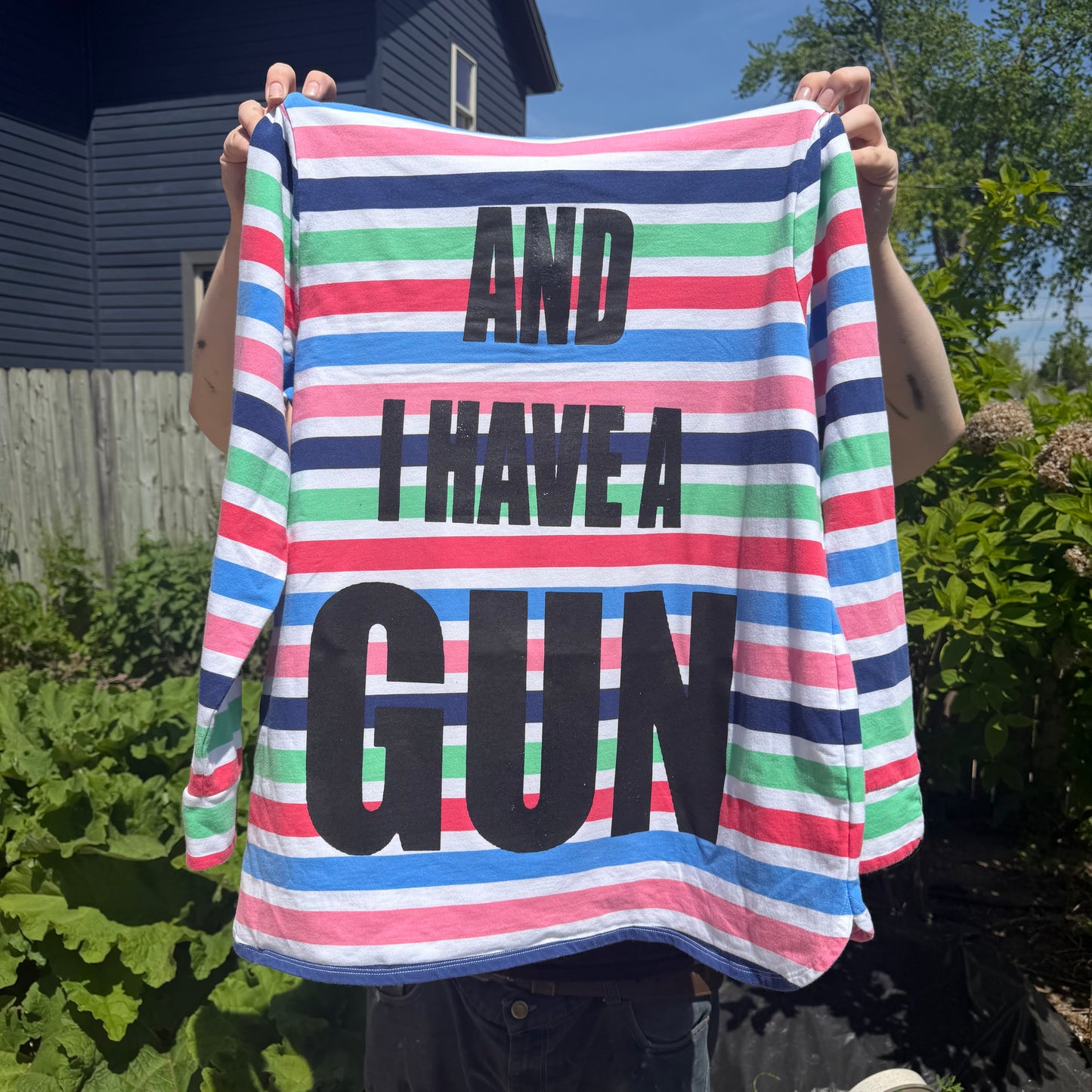 Twink Retard Faggot 1/1 T-Shirt (Large) HARDCORE THOUGHTS X JUNA THRIFTS