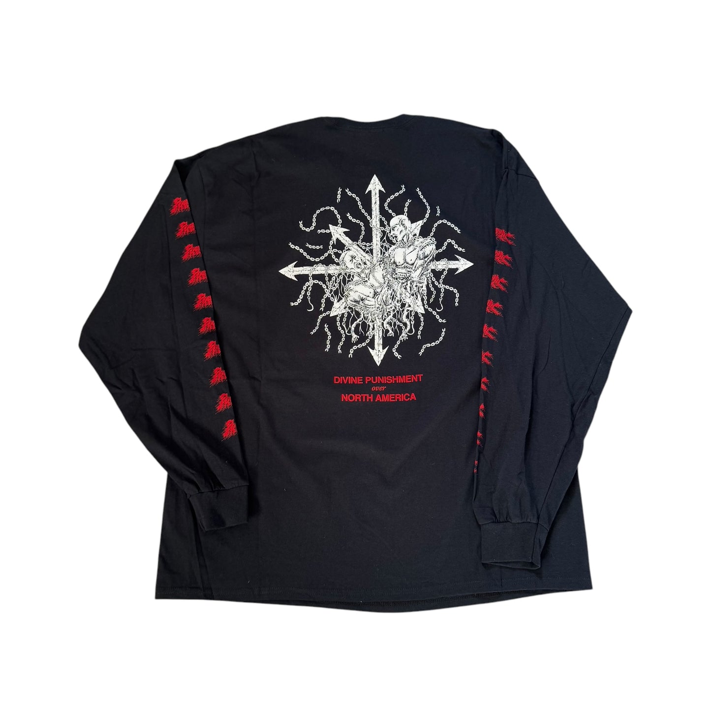 Phobophilic Divine Punishment Over North America Long Sleeve Tour T-Shirt BRAND NEW (XXL)