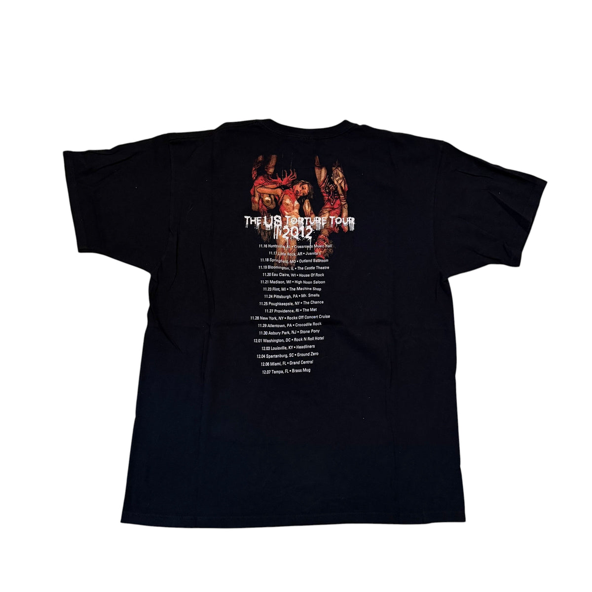 Cannibal Corpse Torture Tour T-Shirt 2012 (XL) PERSONALS COLLECTION