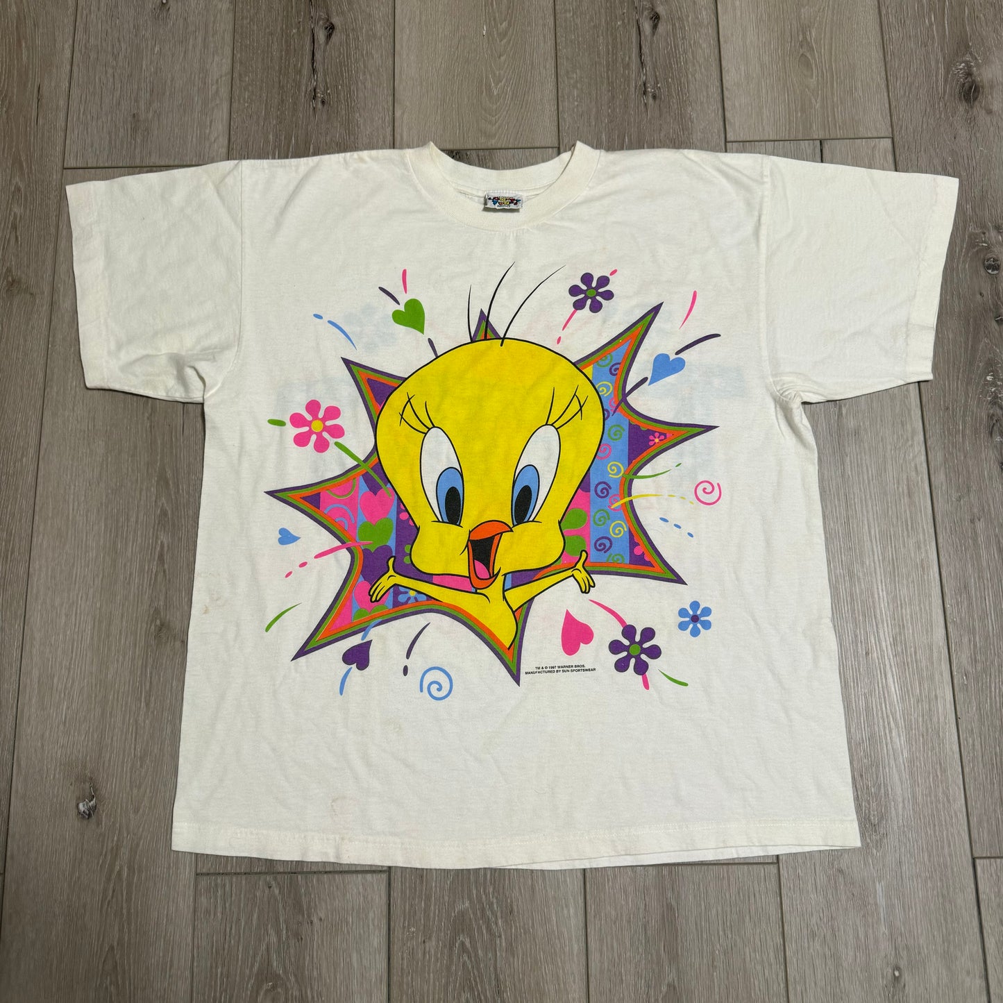 Looney Tunes Tweety Bird T-Shirt 90s (Large)