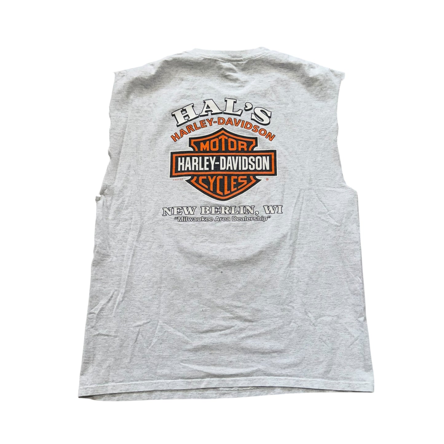 Harley Davidson 105th Anniversary Cut Off T-Shirt 2000s (Large) [ REAL SHOPPER EXCLUSIVE ]