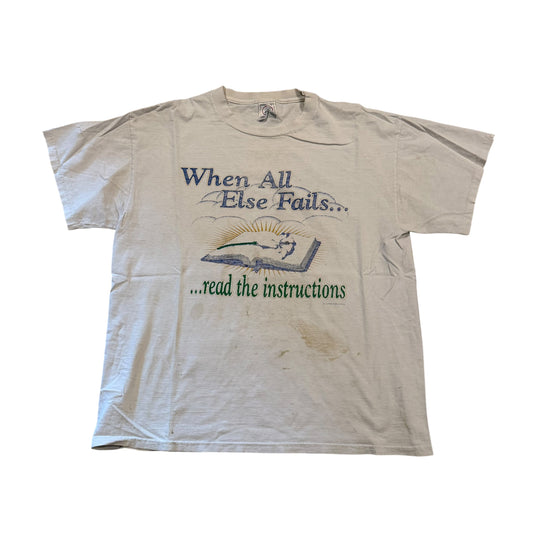 When All Else Fails… Thrashed T-Shirt 90s (Large) PERSONALS COLLECTION