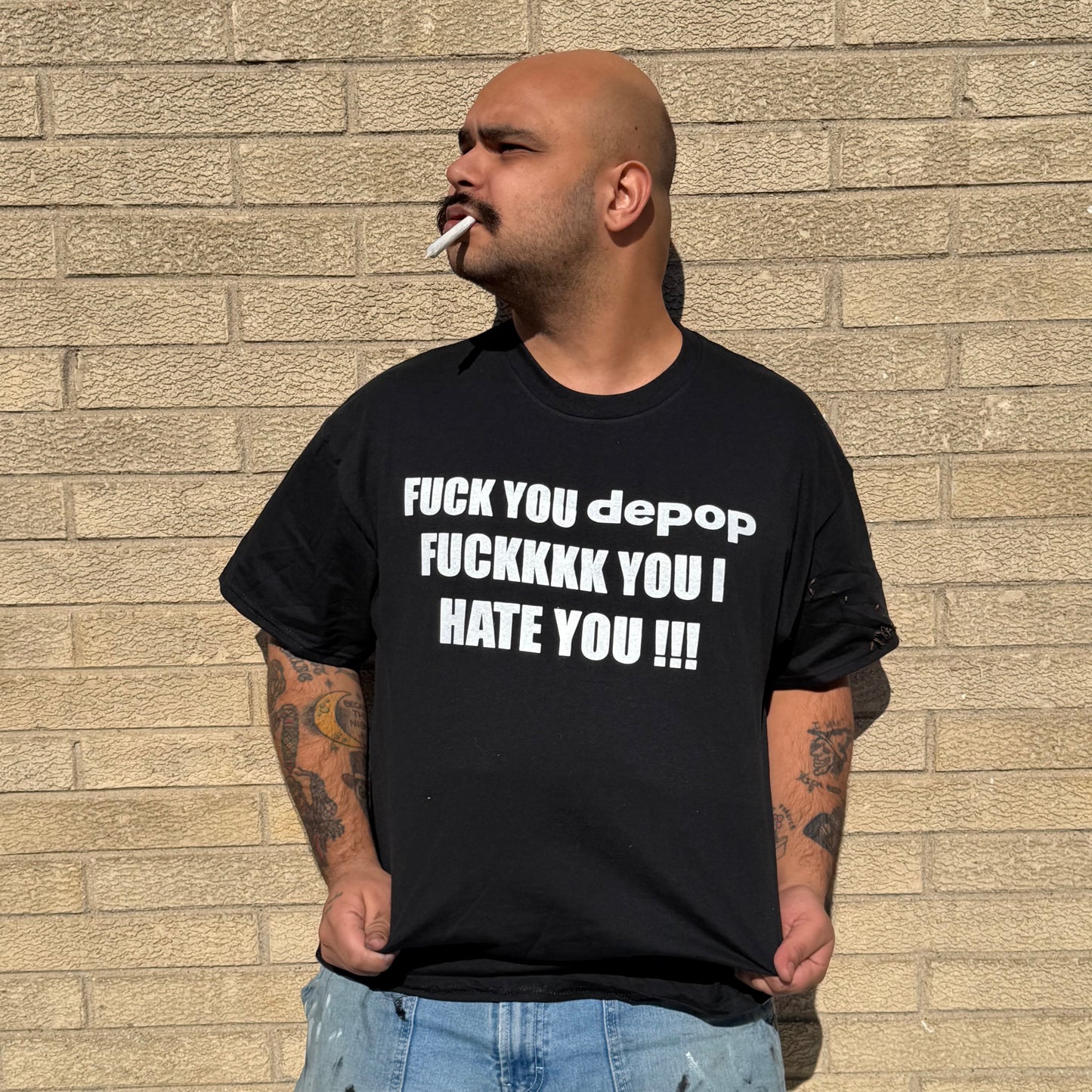 Fuck You Depop T-Shirt Black