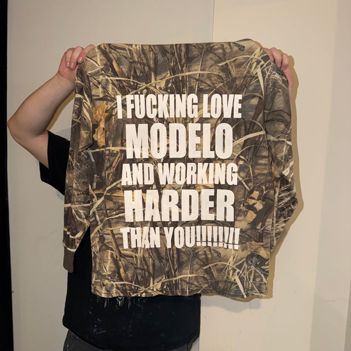 Spiritually Mexican Camo Long Sleeve T-Shirt (Large)