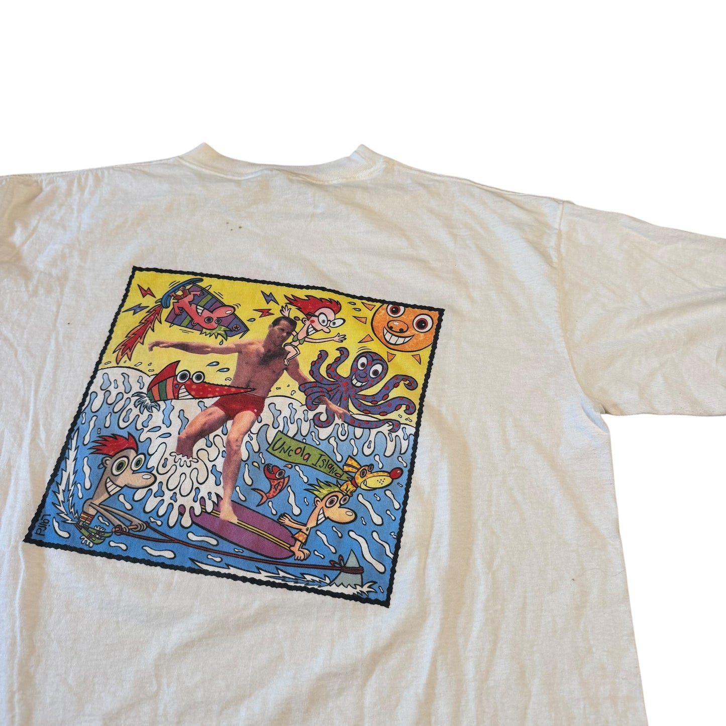 7up Uncola Island Promo T-Shirt 90s (XL)  [ REAL SHOPPER EXCLUSIVE ]